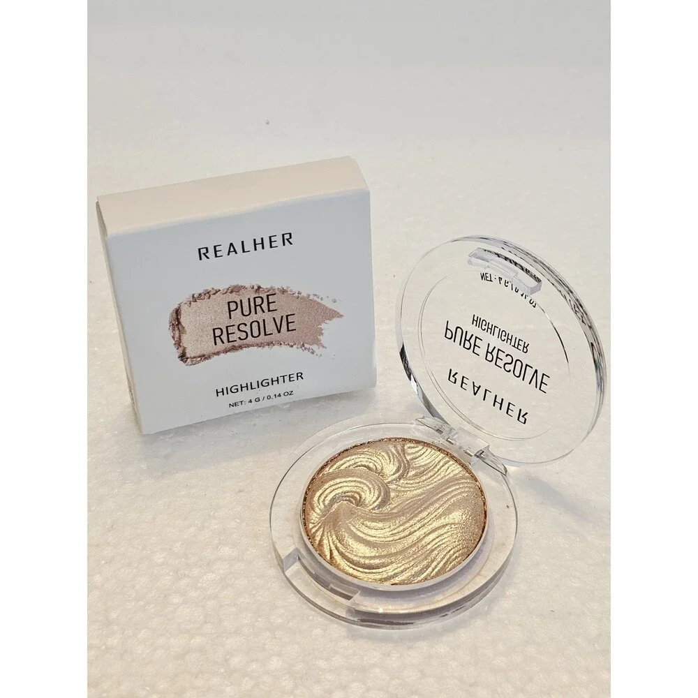NEW (Set of 6) REALHER Pure Resolve Pressed Powder Highlighter - Champagne Glow